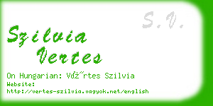 szilvia vertes business card